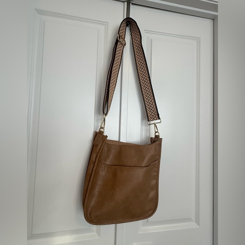 Ahdorned vegan crossbody messenger bag!